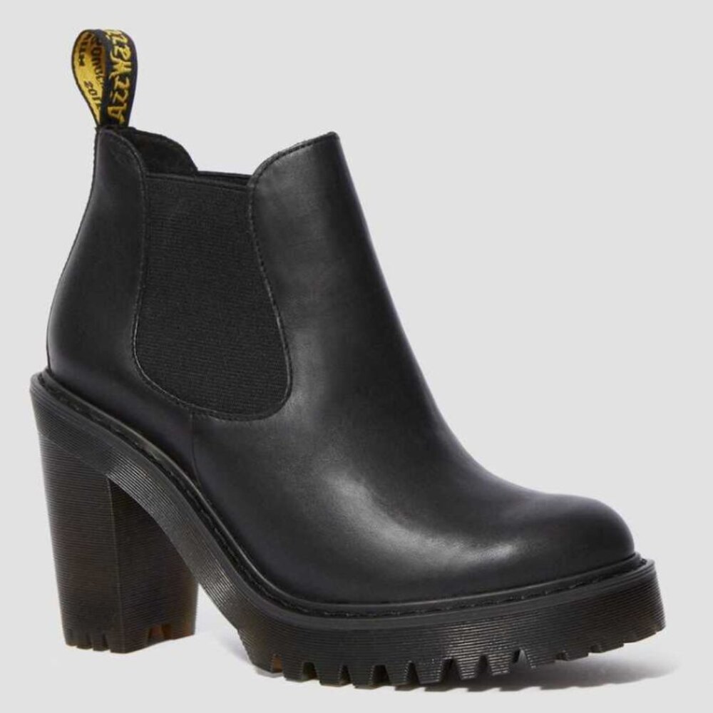 Doc Dr Marten's Hurston Women's Leather Healed Boots Black Size US 7